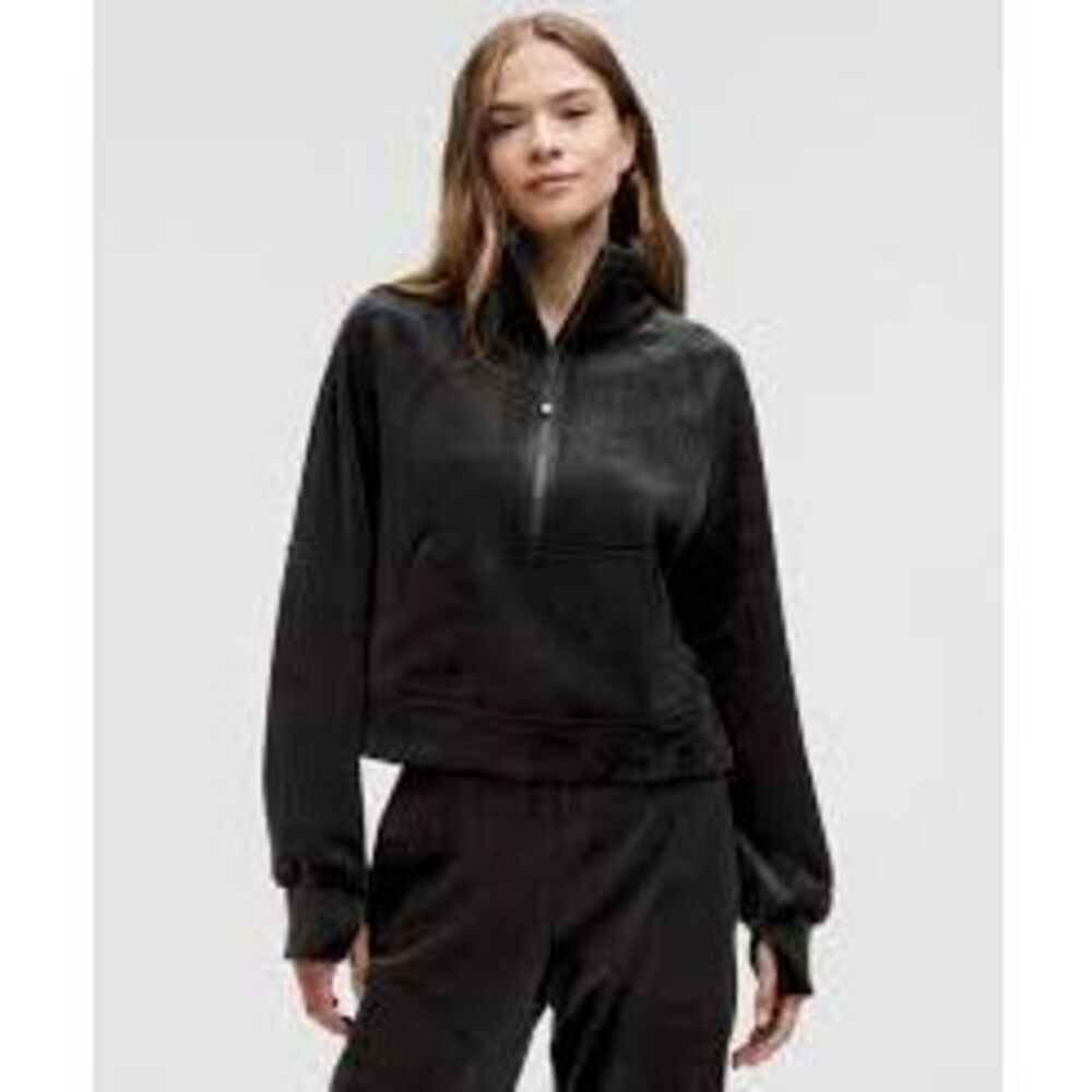 Lululemon Scuba Oversized Funnel Neck Velvet Hoodie Sz XS/S